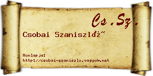 Csobai Szaniszló névjegykártya